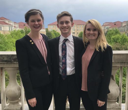 Team SecURO (left to right): Rachel Mann, Jared Brown, and Bailey Klee
