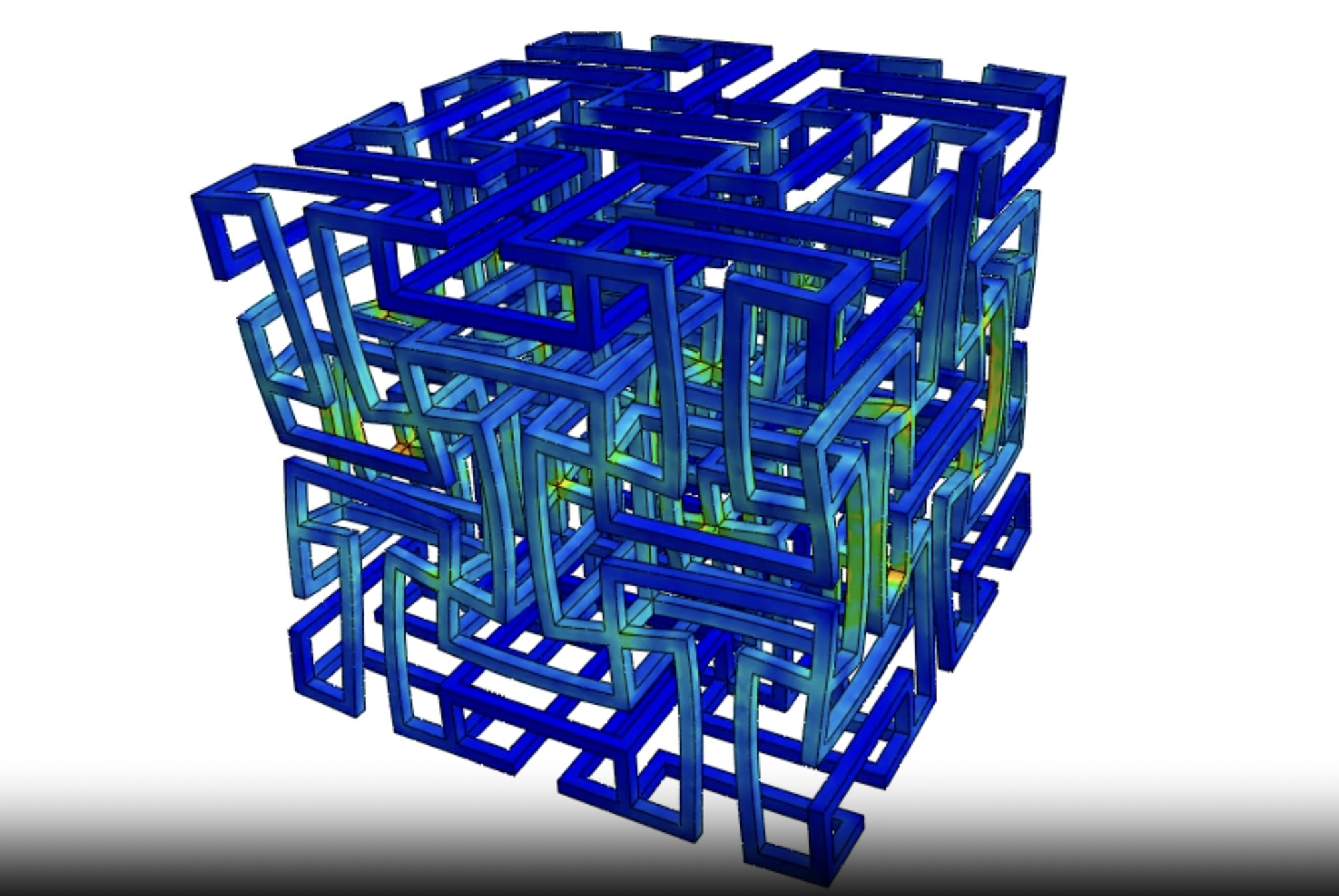 Auxetic cube