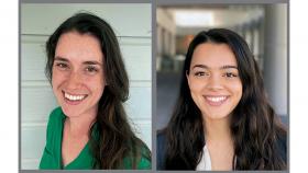 Veronica Montgomery, left, and Elisa Nieves are Tau Beta Pi Fellows for 2021-2022.