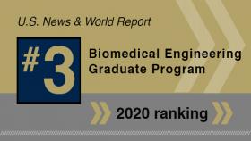 The Wallace H. Coulter Department of Biomedical Engineering (BME) at Georgia Tech and Emory is ranked #3 in U.S. News &amp; World Report’s latest ranking of the nation’s top graduate biomedical engineering programs for 2019-2020.