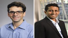 Gari Clifford (pictured left), professor in the Wallace H. Coulter Department of Biomedical Engineering at Emory University and Georgia Tech, and chair of the Biomedical Informatics Department in the Emory University School of Medicine, and Chethan Pandarinath (pictured right), assistant professor in the Wallace H. Coulter Department of Biomedical Engineering at Emory University and Georgia Tech.