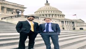 Incoming Graduate Student Government Association President Andrew Cox (right) and current Executive Vice President Vineet Tiruvadi (left) had the opportunity to participate in a Legislative Advocacy Days event sponsored by the National Association of Graduate-Professional Students in Washington, D.C.