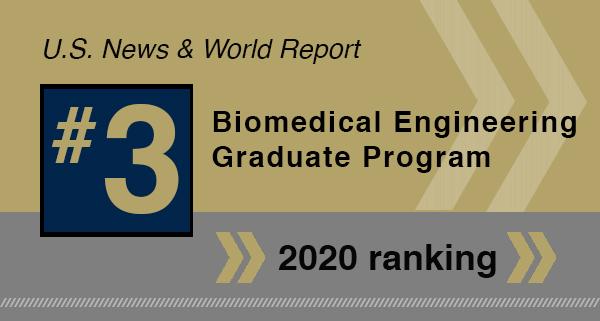 The Wallace H. Coulter Department of Biomedical Engineering (BME) at Georgia Tech and Emory is ranked #3 in U.S. News &amp; World Report’s latest ranking of the nation’s top graduate biomedical engineering programs for 2019-2020.