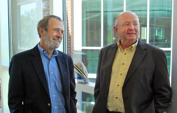 The first two chairs of the Coulter Department of Biomedical Engineering: Don Giddens (former dean of Georgia Tech's College of Engineering) and Larry McIntire.
