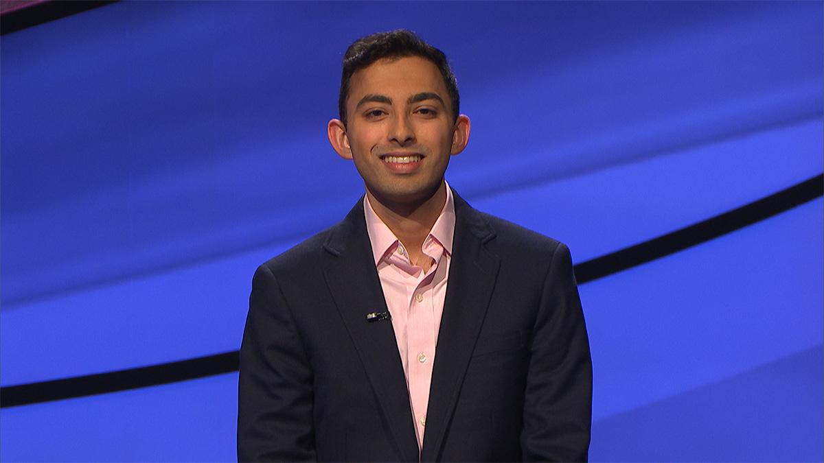 Biomedical engineering student Keshav Shah competes on the quiz show Jeopardy! for the July 7, 2021, episode. (Photo Courtesy: Keshav Shah)