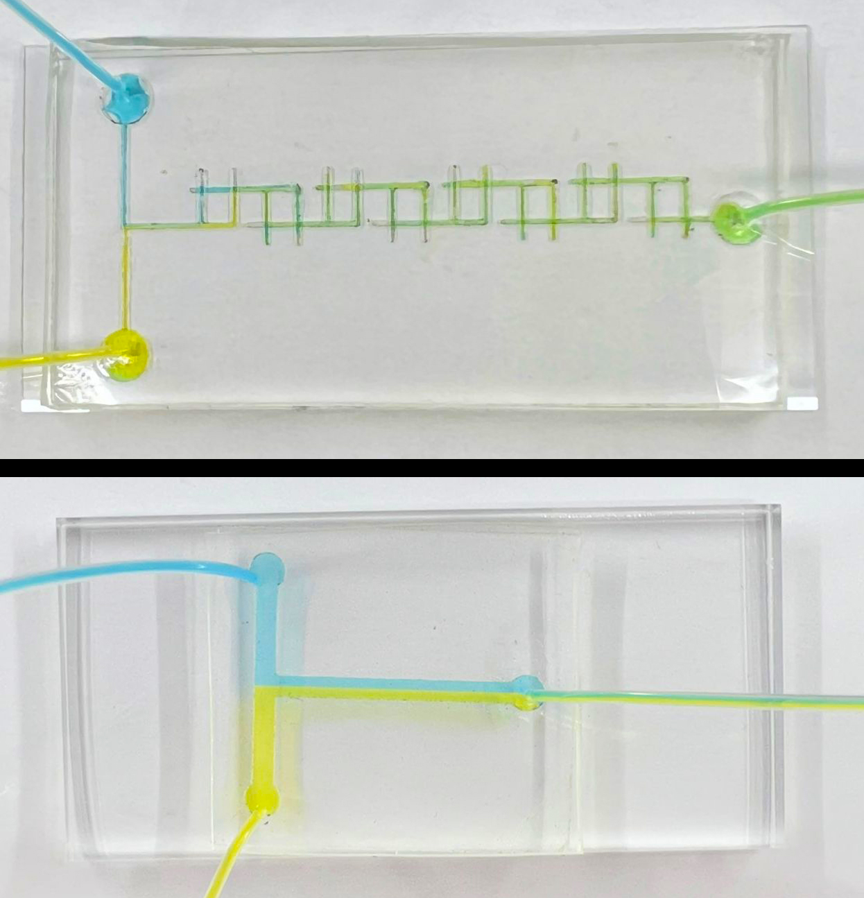 microfluidic mixers in action