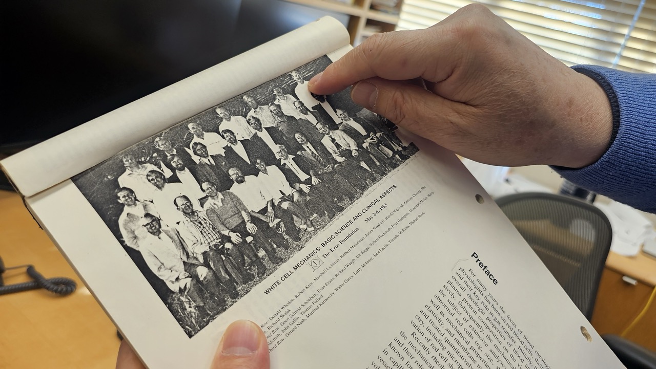 Photo of Professor Emeritus Larry McIntire in the White Cell Mechanics textbook