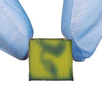 A bioprinted embryonic human heart model at 84 times the actual size. This is one of two different kinds of models Vahid Serpooshan is developing that are 3D printed using soft, flexible hydrogel materials infused with cells from specific patients. (Photo Courtesy: Vahid Serpooshan)