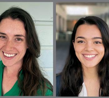 Veronica Montgomery, left, and Elisa Nieves are Tau Beta Pi Fellows for 2021-2022.