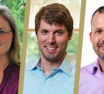 Annabelle Singer, James Dahlman, and Garrett Stanley headshots