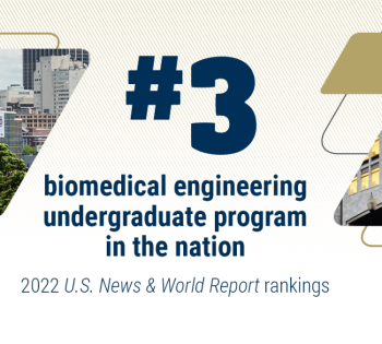 #3 biomedical engineering program in the nation - 2022 U.S. News & World Report rankings