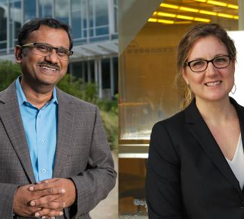 Krish Roy and Carolyn Yeago headshots