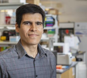 Felipe Quiroz in his lab