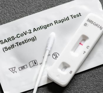photo of a COVID-19 test with a cotton swab
