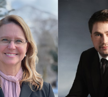 Photo of new BME faculty members Tara Deans (on the left) and Michael Girard (on the right)