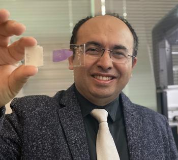 Coskun with sample slide