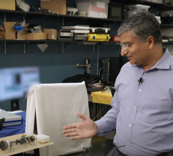 Jaydev Desai with COAST robot