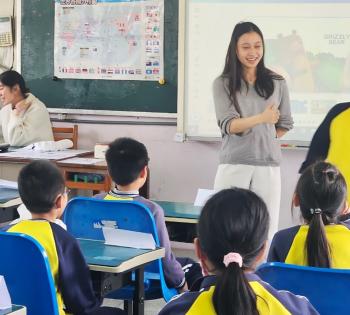 Emily Yan in the classroom