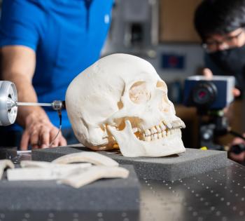 Close up of skull imaging