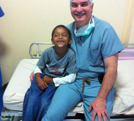 Robert Matheny and a satisfied patient