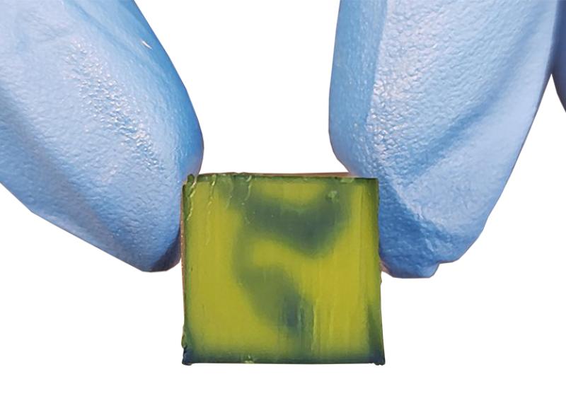 A bioprinted embryonic human heart model at 84 times the actual size. This is one of two different kinds of models Vahid Serpooshan is developing that are 3D printed using soft, flexible hydrogel materials infused with cells from specific patients. (Photo Courtesy: Vahid Serpooshan)