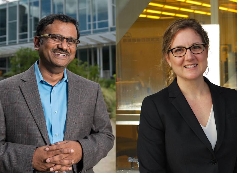 Krish Roy and Carolyn Yeago headshots